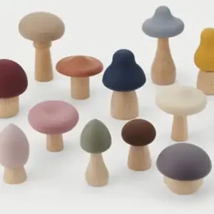 TickiT Silisoft Paddenstoelen Set (Aarde Kleuren) bij TijdOmTeSpelen.nl